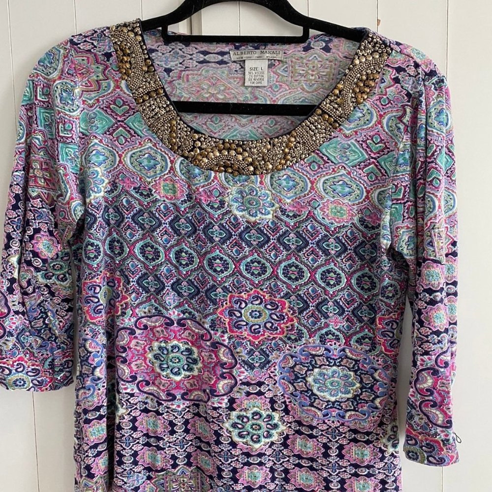Alberto Makali Beaded Top